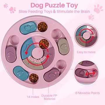 AVOAR Dog Puzzle Toys, Dog Enrichment Toys for Large Medium Small Smart Dogs, Mentally Stimulation T...