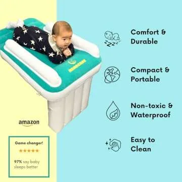 MAMACARE Toddler Airplane Bed, Inflatable Baby Airplane Bed for Toddler, Toddler Bed Airplane Travel - Includes Bumpers, Pump, Travel Bag, Child Bed, Perfect for Fly Kids Bed Airplane Gift