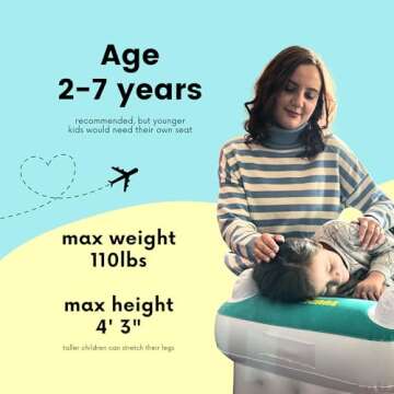 MAMACARE Toddler Airplane Bed, Inflatable Baby Airplane Bed for Toddler, Toddler Bed Airplane Travel - Includes Bumpers, Pump, Travel Bag, Child Bed, Perfect for Fly Kids Bed Airplane Gift