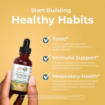 Organic Respiratory Health Drops Mullein Elderberry Vegan