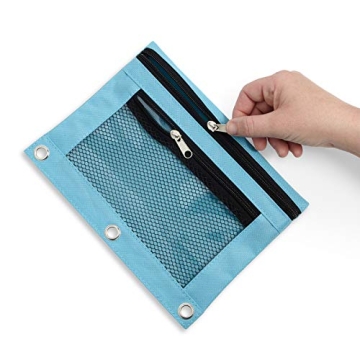 Durable 6-Pack Pencil Pouches in Assorted Colors