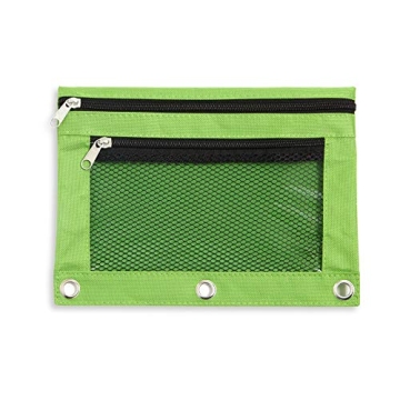 Durable 6-Pack Pencil Pouches in Assorted Colors