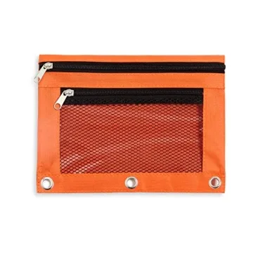 Durable 6-Pack Pencil Pouches in Assorted Colors