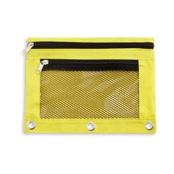 Durable 6-Pack Pencil Pouches in Assorted Colors