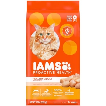 IAMS Proactive Health Healthy Adult Dry Cat Food with Chicken, 3.5 lb. Bag