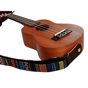 Classic Country Style Ukulele Strap with Leather Locker