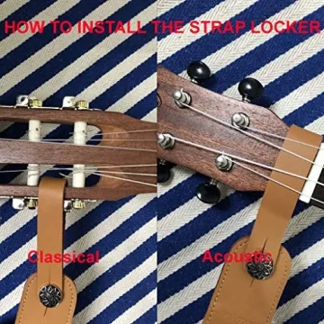 Classic Country Style Ukulele Strap with Leather Locker