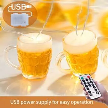 Immeiscent Beer LED String Lights for Parties and Decor