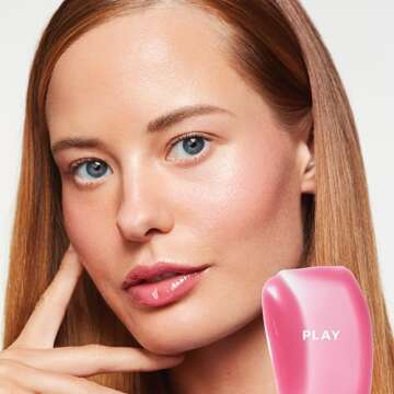 Saie Glossybounce High-Shine Hydrating Lip Gloss Oil - Sheer Tinted Lip Oil with Hyaluronic Acid + J...