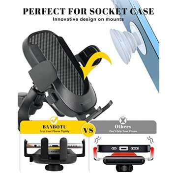BANBOTU Car Phone Holder - 360° Rotatable & Secure Mount