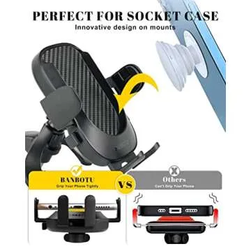 BANBOTU Car Phone Holder - 360° Rotatable & Secure Mount