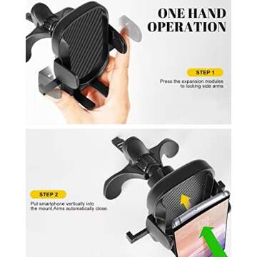 BANBOTU Car Phone Holder - 360° Rotatable & Secure Mount