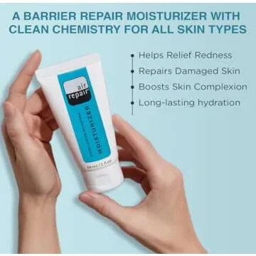 Air Repair Complexion Boosting Moisturizer with Hyaluronic Acid & Ceramide, Skin Barrier Repair Moisturizer for Dry Skin, Hydrating Face Moisturizer Reduces Aging & Wrinkles, Vegan & Cruelty Free