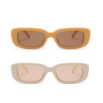 Retro Rectangle Sunglasses for Women/Men Driving Glasses 90’s Vintage Small Square Eyewear UV Prot...