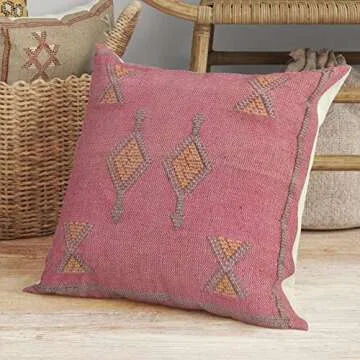 Trade Star Sabra Kilim Pillow Cover 100% Cotton Sofa Pillow Cover Handwoven Luxurious Farmhouse Bedding Cushion Case for Home Decor Throw Pillow Cover