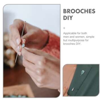 Abaodam 20Pcs Boutonniere Pin Corsage Pin Sewing Stick Heallily Safety Brooch Pins Round Ball Metal Brooch Boutonniere Sticks with Clutches for Costume DIY Craft Jewelry Making