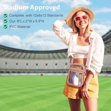 PACKISM Clear Purses for Women Stadium - Clear Bag Stadium Approved Crossbody Bag for Concerts Sport...