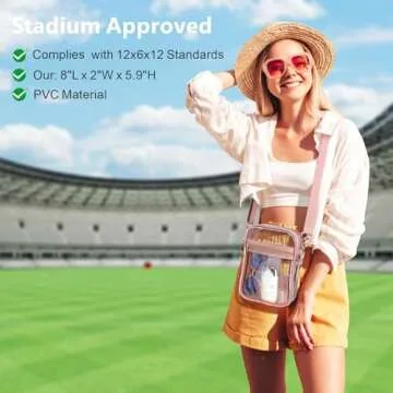 PACKISM Clear Purses for Women Stadium - Clear Bag Stadium Approved Crossbody Bag for Concerts Sport...
