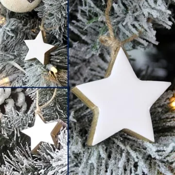 Farmhouse Star Ornaments - Handcrafted Holiday Decor