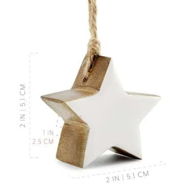 Farmhouse Star Ornaments - Handcrafted Holiday Decor