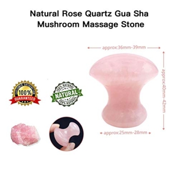 TOP-VRA Rose Quartz Gua Sha Tool Set for Relaxing Beauty Spa