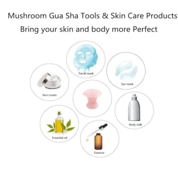 TOP-VRA Rose Quartz Gua Sha Tool Set for Relaxing Beauty Spa