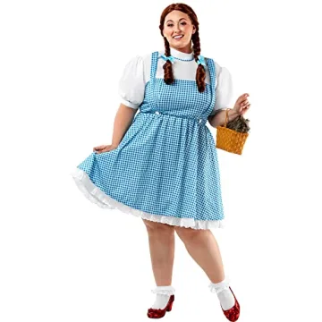 Rubies Women's Wizard of Oz Dorothy Costume Dress, Blue/White, Plus Size