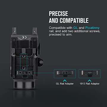 OLIGHT Baldr S 800 Lumens Compact Rail Mount Weaponlight with Green Beam and White LED Combo, Magnetic USB Rechargeable Tactical Flashlight with 1913 or GL Rail, Battery Included (Black)