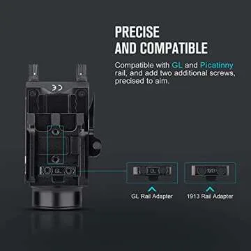 OLIGHT Baldr S 800 Lumens Compact Rail Mount Weaponlight with Green Beam and White LED Combo, Magnetic USB Rechargeable Tactical Flashlight with 1913 or GL Rail, Battery Included (Black)