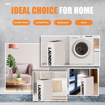 Caroeas Slim Rolling Laundry Basket for Small Spaces