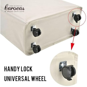 Caroeas Slim Rolling Laundry Basket for Small Spaces