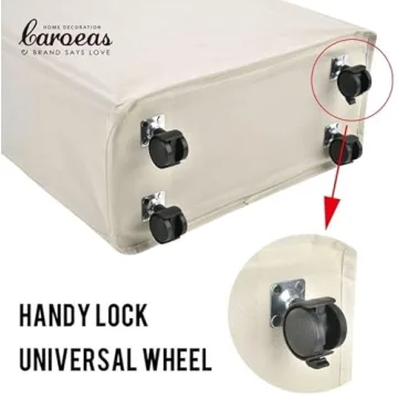 Caroeas Slim Rolling Laundry Basket for Small Spaces