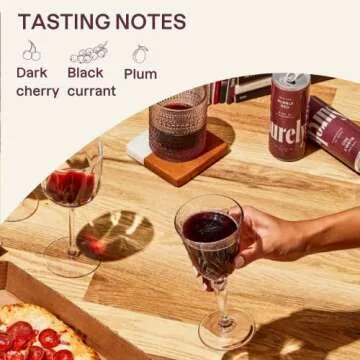 Surely Non Alcoholic Wine, Non-alcoholic Bubbly Red, De-alcoholized Cabernet & Pinot Noir, Alcohol-Removed California Red Wine Blend, 4g Sugar, 35 Calories, Low Sugar, Low Calorie, Pack of 4 (8.5 fl oz per can)