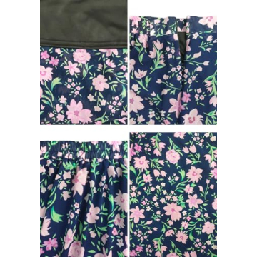 HERBATOMIA Floral Print Midi Skirt for Women - Stylish Comfort