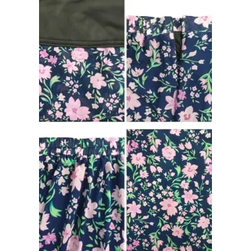 HERBATOMIA Floral Print Midi Skirt for Women - Stylish Comfort