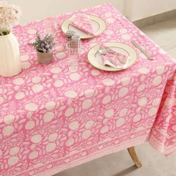Elegant Handblock Print Tablecloth for Every Occasion
