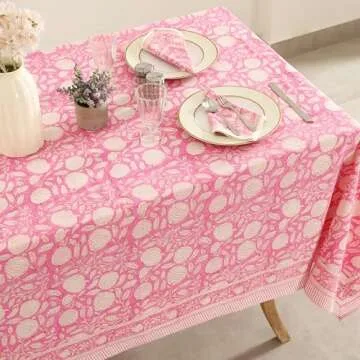 Elegant Handblock Print Tablecloth for Every Occasion