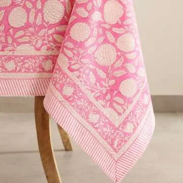 Elegant Handblock Print Tablecloth for Every Occasion