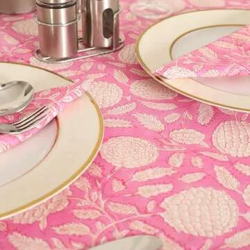 Elegant Handblock Print Tablecloth for Every Occasion