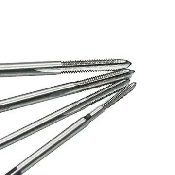 10 Pcs Micro Taps for Clocks and Watches Tapping, Mini Spiral Flute Taps Machine Tap Sets Metric Straight Flute Coarse Thread Design, M1 M1.2 M1.4 M1.6 M1.7 M1.8 M2 M2.5 M3 M3.5