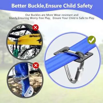 NINJA LINE 2x56FT Ninja Warrior Obstacle Course for Kids, Ninja Slackline with 11 Accessories, Slackline Kit with Pulley, Rope Ladder, Monkey Bar,Arm Trainer, Climbing Rope