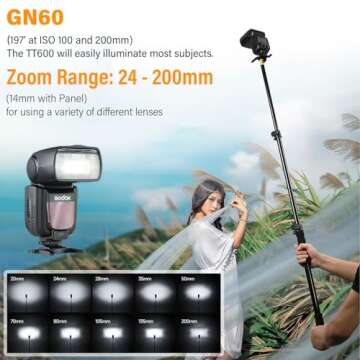 Godox TT600 2.4G Wireless Camera Flash Speedlite with Diffuser, Master/Slave GN60 Manual Flash, HSS when paired off camera with Godox X Trigger System for Canon Nikon Pentax Olympus Fujifilm Panasonic