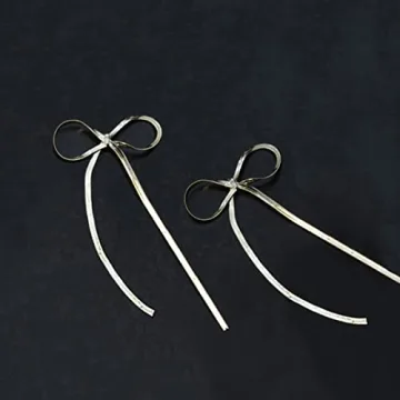 Elegant Long Tassel Bow Drop Earrings for Weddings