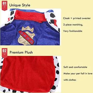 SEIS Halloween Dog King Cloak Costume for Pets