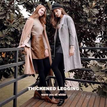 WILDROOMS Women's Tights, Warm Pantyhose Leggings, Fake Translucent Thermal Skin-Tone Tights for Autumn and Winter（S/M）