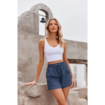 Comfy High Waisted Women's SweatShorts with Pockets
