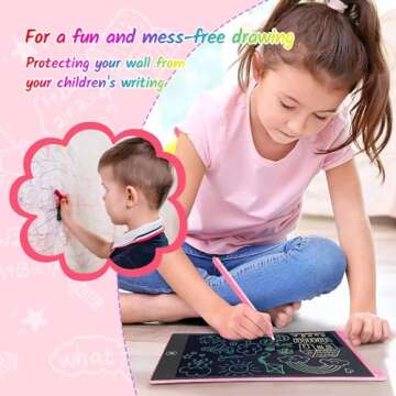 TECJOE 2 Pack LCD Writing Tablet, 10 Inch Colorful Doodle Board Drawing Tablet for Kids, Kids Travel Learning Toys Christmas Birthday Gifts for 3 4 5 6 Year Old Boys and Girls Toddlers
