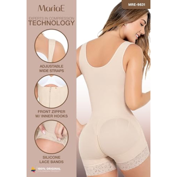 Mariae Fajas 9831 Compression Shapewear Bodysuit