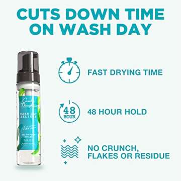Carol's Daughter Wash Day Delight Hair Gel to Foam Mousse Styler and Hair Detangler for Curls with Aloe, Natural-looking Hold 8.5 fl oz