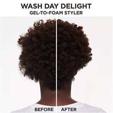 Carol's Daughter Wash Day Delight Hair Gel to Foam Mousse Styler and Hair Detangler for Curls with Aloe, Natural-looking Hold 8.5 fl oz